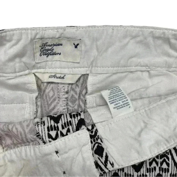 {AE American Eagle} "Micro Mini" Chino Flat Front Khaki Stretch Cotton Shorts - Picture 3 of 4